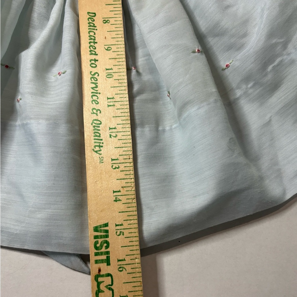 Yolande vintage 1958 girls dress. SZ 2. Cap sleeve. Pleated collar embroidered - Picture 5 of 5
